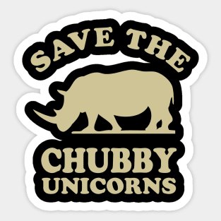 Urban Rhino Save The Chubby Unicorns Tee for Horned Majesty Sticker